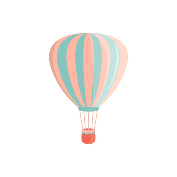 Cartoon air balloon icon. Isolated vector illustration.