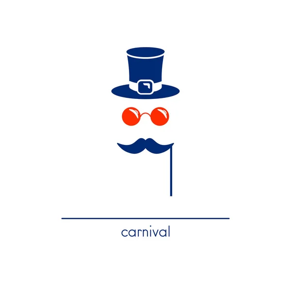 Ícone máscara de carnaval — Vetor de Stock