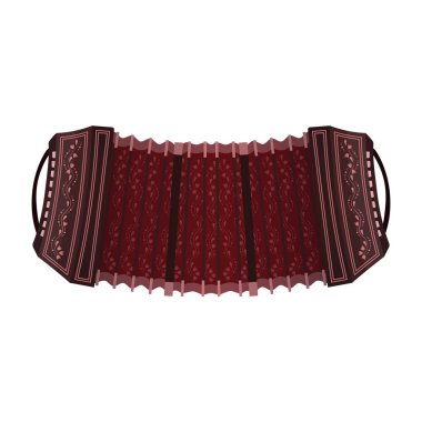 Çizgi film bandoneon desenleri ile. İzole vektör çizim.