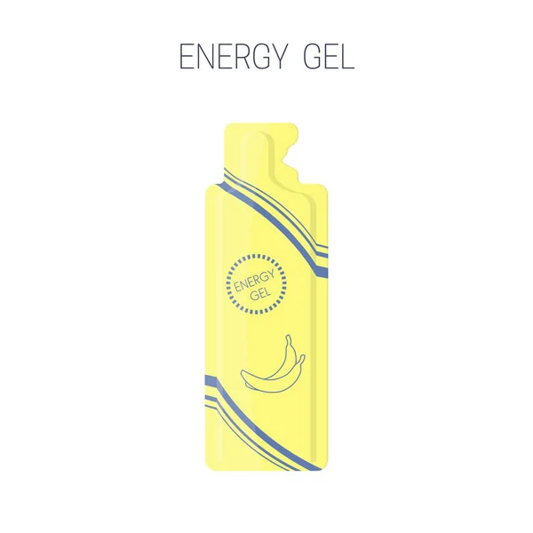 Energi Sport Gel Packet Ikonen Vektorillustration — Stock vektor