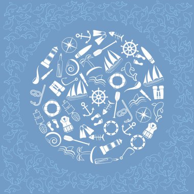 Daire deniz öğeleri.