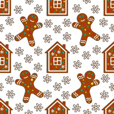 Gingerbread şeker seamless modeli 