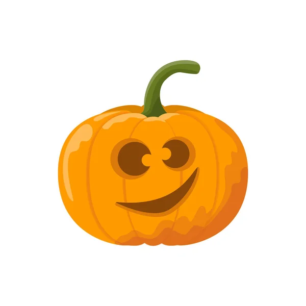 Calabaza Sonriente Dibujos Animados Símbolo Halloween Ilustración Vectorial Aislada — Archivo Imágenes Vectoriales