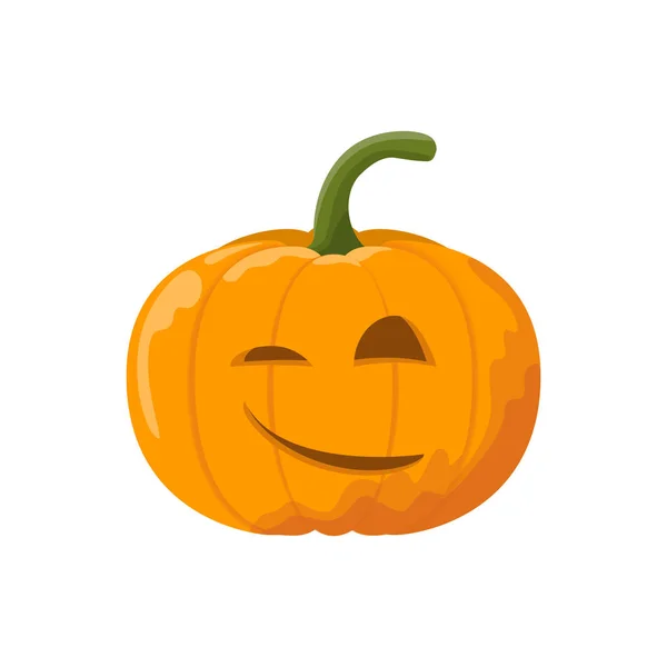 Sarjakuva Halloween Kurpitsa Hymyillen Vektoriesimerkki — vektorikuva