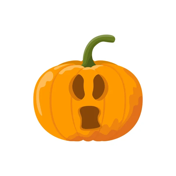 Cartone Animato Halloween Piangendo Zucca Illustrazione Vettoriale Isolata — Vettoriale Stock