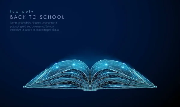 Abstact açık kitap. Düşük poli stil tasarımı. 