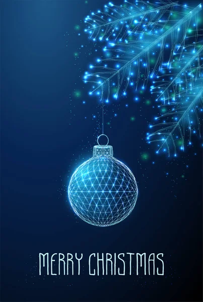 Soyut Noel oyuncağı. Düşük poli biçimi tasarımı.