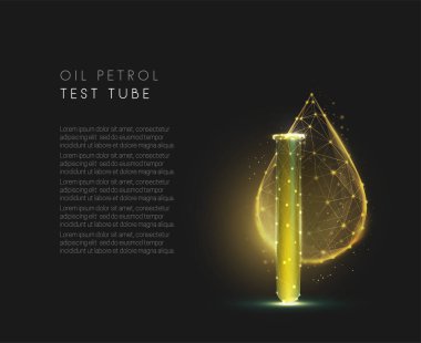 Düşük polimekimya şişesi ve düşen damla.