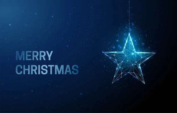 Yıldızlı Noel oyuncağıyla Mutlu Noeller kartı.