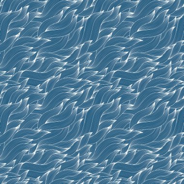Sorunsuz soyut çizilmiş dalgalar desen, dalgalı arka plan. Dikişsiz desen duvar kağıdı, desen dolgularını, web sayfası arka planı, yüzey dokuları için kullanılabilir. Muhteşem sorunsuz doğa arka plan