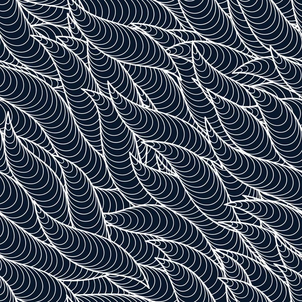 Patrón Ondas Dibujadas Mano Abstractas Sin Costuras Fondo Ondulado Patrón — Vector de stock