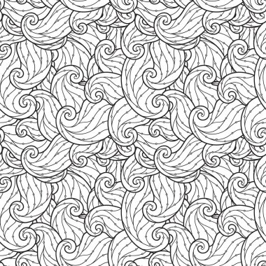 Boyama kitabı için kesintisiz dalga deseni. 