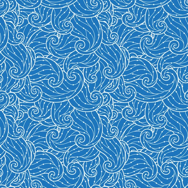Nahtlose Abstrakte Handgezeichnete Wellenmuster Welliger Hintergrund Nahtlose Muster Können Für — Stockvektor