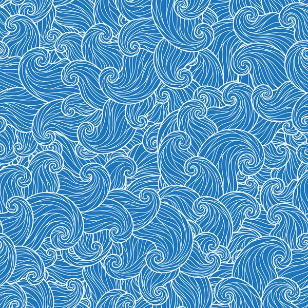 Patrón Ondas Abstractas Curvas Sin Costuras — Vector de stock