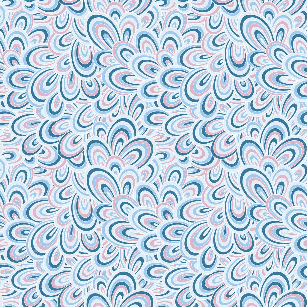 Seamless abstract hand-drawn waves pattern, wavy background. Seamless pattern can be used for wallpaper, pattern fills, web page background,surface textures. Gorgeous seamless nature background