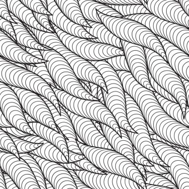 Boyama kitabı için kesintisiz dalga deseni. 