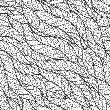 Boyama kitabı için kesintisiz dalga deseni. 