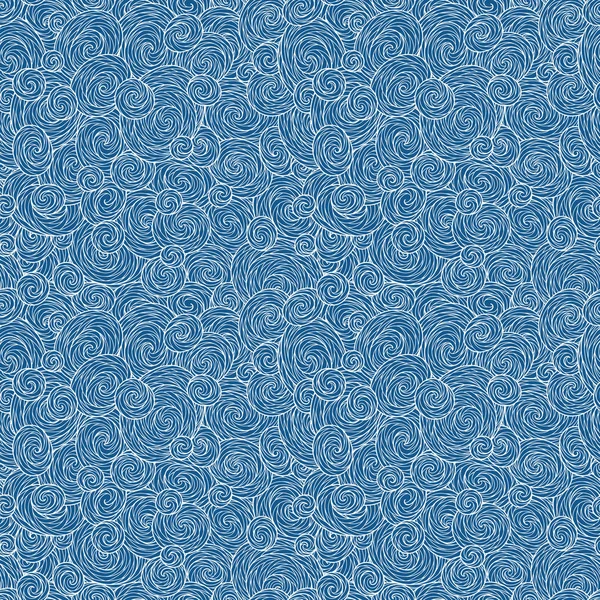 Motif Abstrait Sans Couture Des Vagues Dessinées Main Fond Ondulé — Image vectorielle