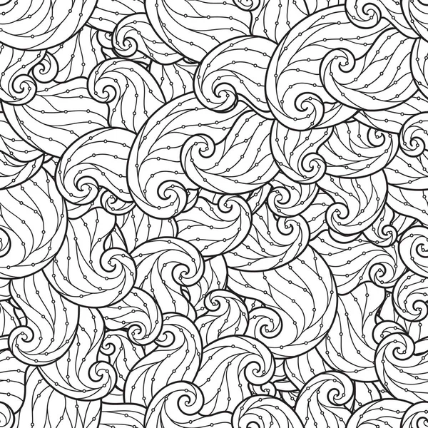 Seamless Wave Pattern Coloring Book — Stock Vector