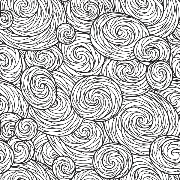 Безшовна Хвиля Візерунок Розмальовки — стоковий вектор