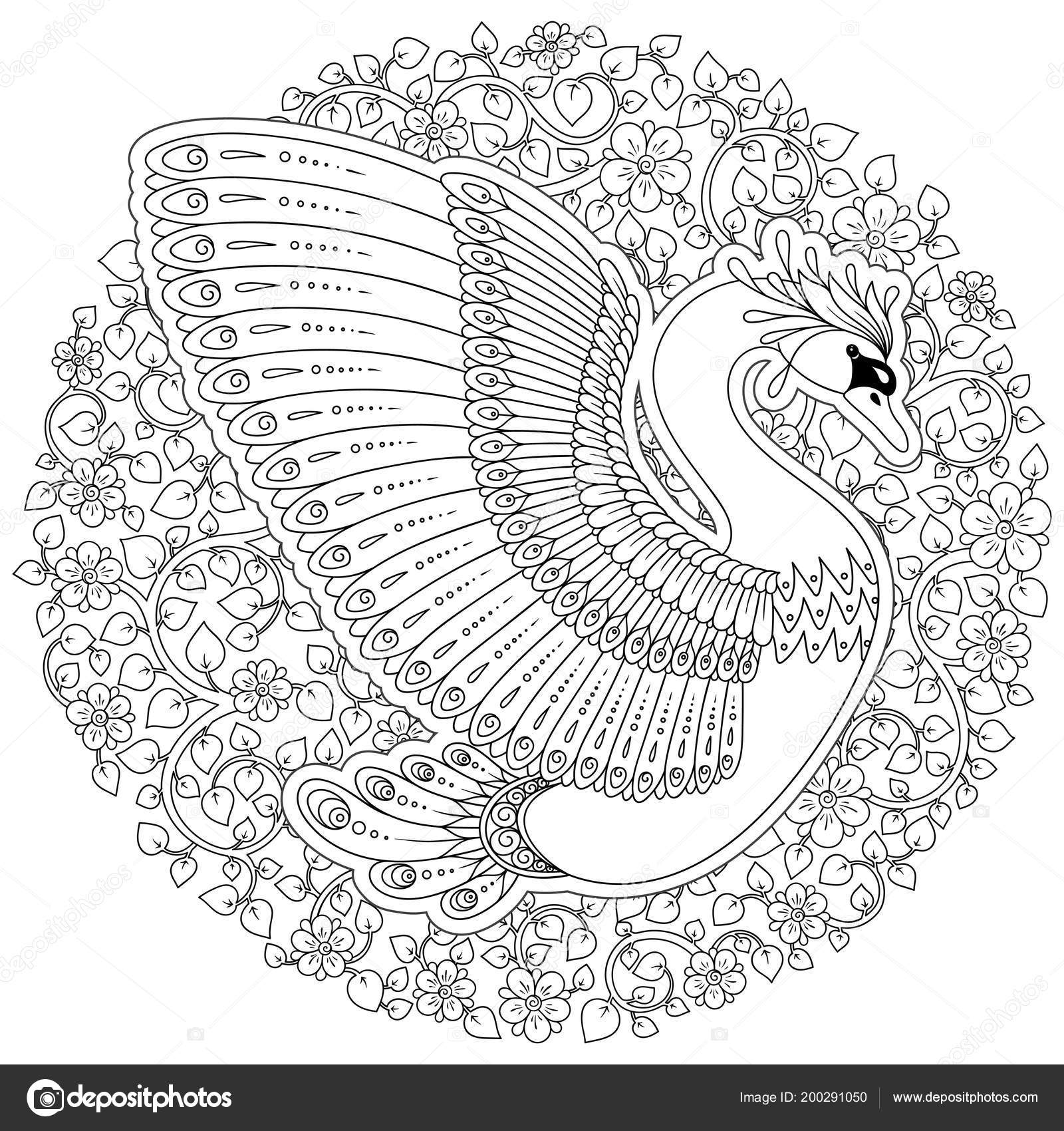 Hand Drawing Artistic Swan Adult Coloring Pages Doodle Zentangle Tribal Stock Vector Image by ©karpenyuk #200291050 Hand Drawing Artistic Swan Adult Coloring Pages Doodle Zentangle Tribal Stock Vector Image by ©karpenyuk #200291050