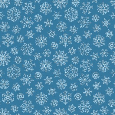 Kar taneleri seamless modeli. Kar yağışı Noel tekrar zemin. 