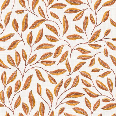 Nakış çiçek seamless modeli keten bezi doku Tekstil, ev dekor, moda, kumaş için.   