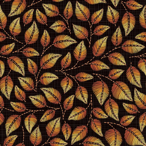 Ручной Рисунок Бесшовный Листьями Мятой Пряными Травами Кухонной Текстурой Ингредиент — стоковый вектор