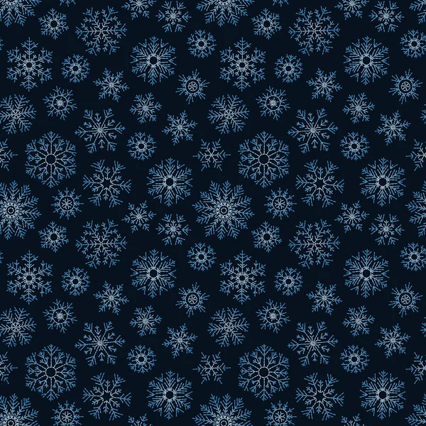 Nahtlose Stickerei Schneeflocken Hintergrund Frohes Neues Jahr Oder Weihnachtsdekoration Gestaltungselement — Stockvektor