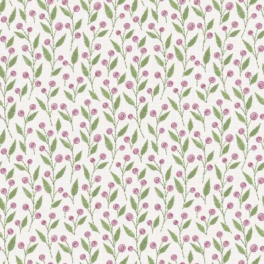 Nakış Tekstil, ev dekor, moda, kumaş için keten kumaş dokusu üzerinde çiçek seamless modeli. dikiş taklit  