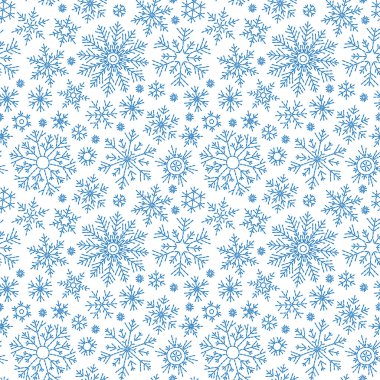 Noel sorunsuz doodle desen kar taneleri ile.