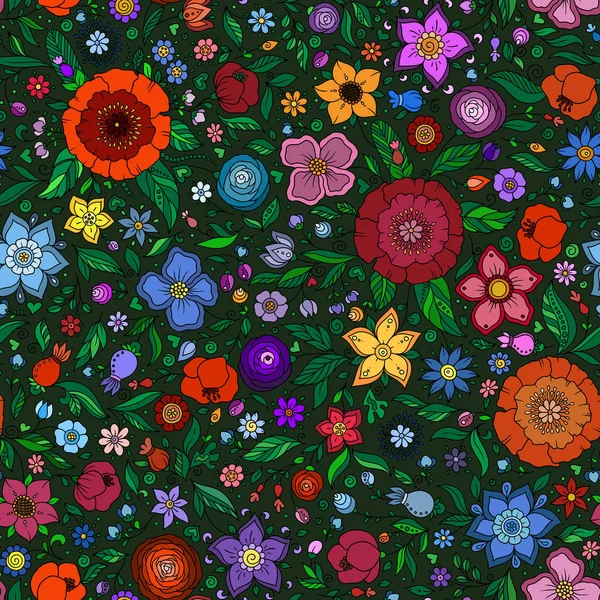 Motif Floral Vectoriel Sans Couture Fond Printemps Été Conception Surface — Image vectorielle