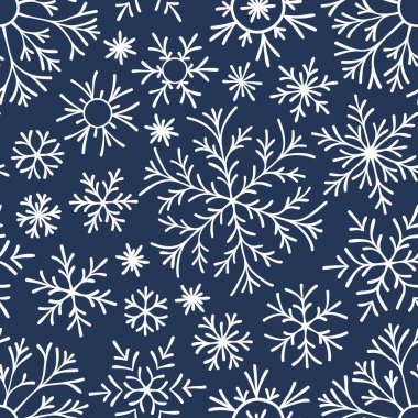 Noel sorunsuz doodle desen kar taneleri ile.