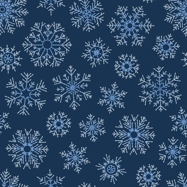 Noel sorunsuz doodle desen kar taneleri ile.