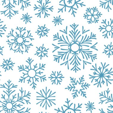 Noel sorunsuz doodle desen kar taneleri ile.