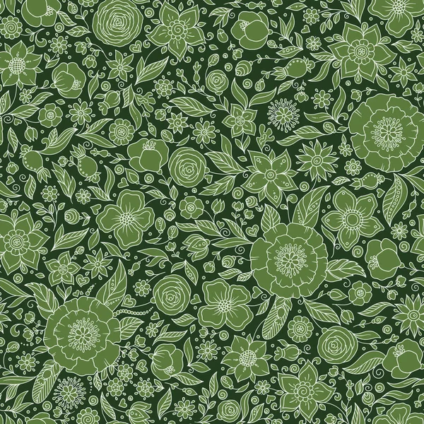 Patrón Floral Vector Sin Costuras Telón Fondo Primavera Verano Diseño — Archivo Imágenes Vectoriales