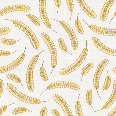 Nakış Tekstil, ev dekor, moda, kumaş için keten kumaş dokusu üzerinde çiçek seamless modeli. dikiş taklit  