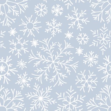 Kar taneleri seamless modeli. Kar yağışı Noel tekrar zemin. 