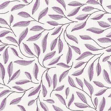 Nakış Tekstil, ev dekor, moda, kumaş için keten kumaş dokusu üzerinde çiçek seamless modeli. dikiş taklit  