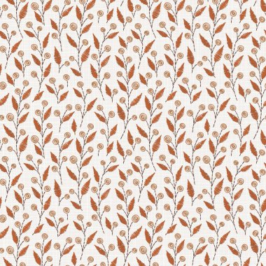 Nakış Tekstil, ev dekor, moda, kumaş için keten kumaş dokusu üzerinde çiçek seamless modeli. dikiş taklit  