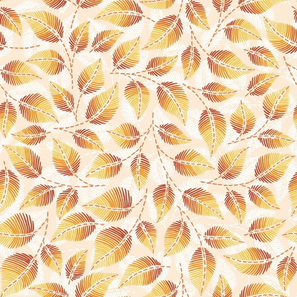 Handgezeichnetes Nahtloses Muster Mit Blättern Pfefferminze Würzigen Kräutern Küchentextur Doodle — Stockvektor