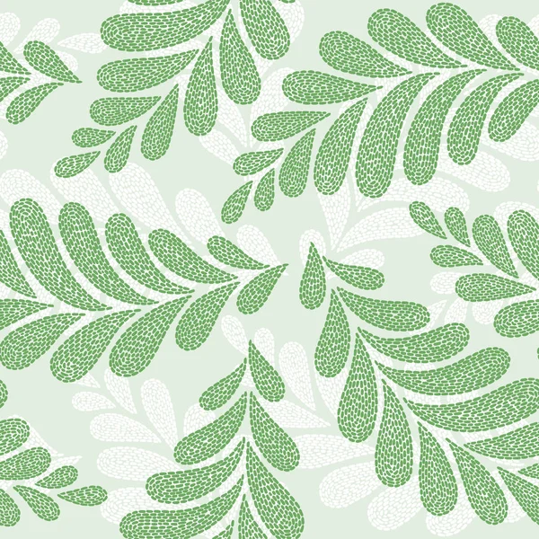 Hermoso Vintage Dibujado Mano Patrón Hoja Sin Costura Linda Decoración — Vector de stock