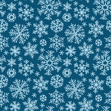 Kar taneleri seamless modeli. Kar yağışı Noel tekrar zemin. 