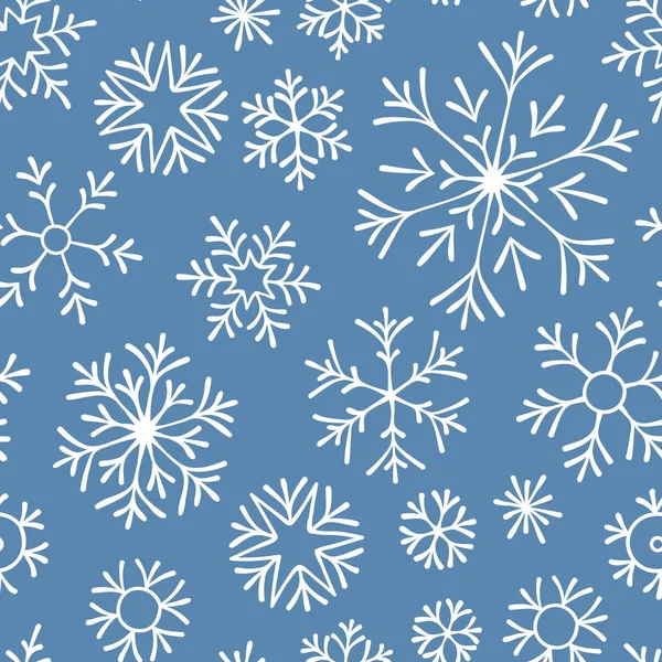 Hand Drawn Christmas Background Seamless Pattern — Stock Vector