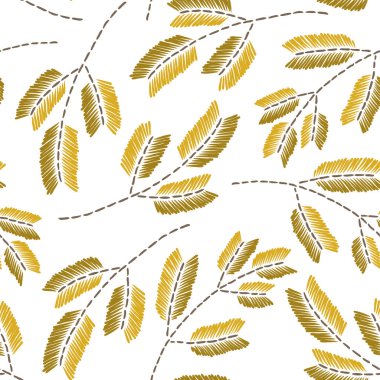 El yaprağı, nane, baharatlı otlar, mutfak doku ile çizilmiş seamless modeli. Tasarım paket çay, duvar kağıdı, kozmetik, tekstil, doğal organik ürün için pişirme madde doodle.