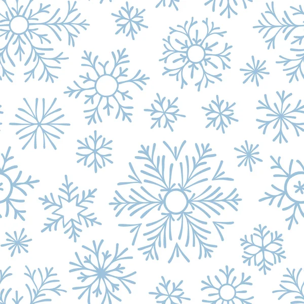 Handgezeichneter Weihnachtlicher Hintergrund Nahtloses Muster — Stockvektor