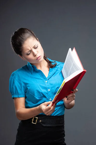 Young Woman Student Architect Holding Book Smiling Girl Portrait Stock Photo