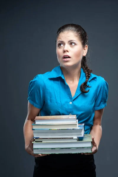 Mulher sorridente estudante, professora ou empresária — Fotografia de Stock