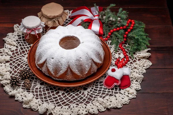 Hausgemachter traditioneller Obstkuchen — Stockfoto