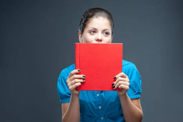 Mujer sonriente estudiante, profesora o empresaria —  Fotos de Stock